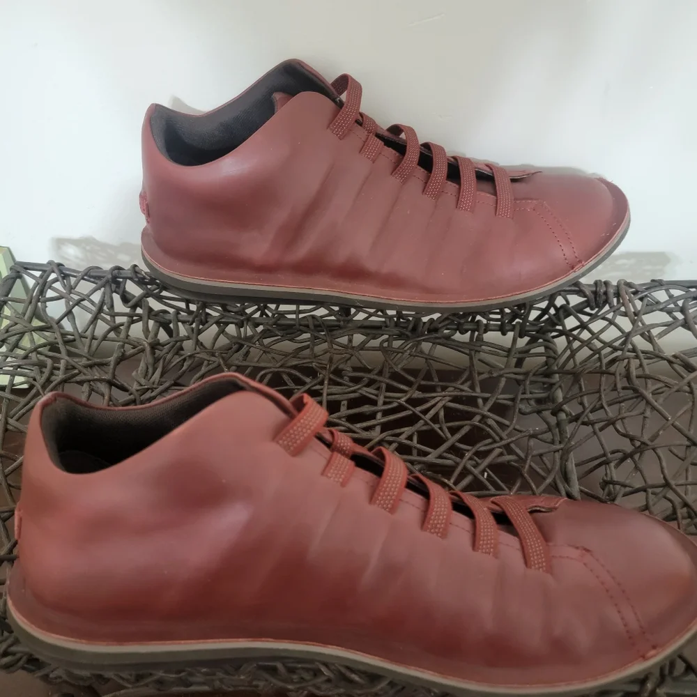Camper Beetle Casual Ankle Shoes Boots Red Brown Size  11 U.S 45 EU - Picture 8 of 14